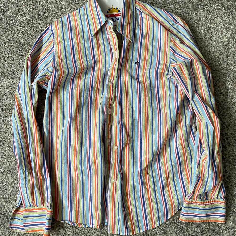 Ralph Lauren petite colorful button up
